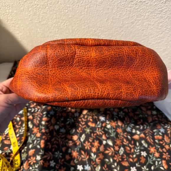 Go Forth Goods Small Celeste LTD Tangerine Bison Leather W/ Mocha Leather Trim - Picture 8 of 13